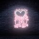 tanzende Figuren mit Herz LED-Neonschild Wohnzimmer Bar