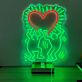 tanzende Figuren mit Herz LED-Neonschild Wohnzimmer Bar