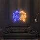 zwei Koi Fische LED-Neonschild für Wohnzimmer oder Lounge