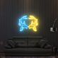 zwei Koi Fische LED-Neonschild für Wohnzimmer oder Lounge