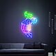 schwebende Person mit Katze LED-Neonschild Wohnzimmer Studio