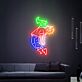 schwebende Person mit Katze LED-Neonschild Wohnzimmer Studio