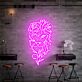 Löwe mit Rose LED-Neonschild für Bar und Wohnzimmer