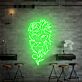 Löwe mit Rose LED-Neonschild für Bar und Wohnzimmer