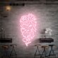 Löwe mit Rose LED-Neonschild für Bar und Wohnzimmer