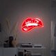 Lippen mit leichtem Biss LED-Neonschild für Bar oder Wohnzimmer