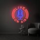 LIVE ON AIR LED-Neonschild für Studio und Podcast