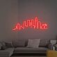 Stadt Skyline mit Palmen LED-Neonschild für Wohnzimmer Büro