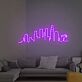 Stadt Skyline mit Palmen LED-Neonschild für Wohnzimmer Büro