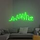 Stadt Skyline mit Palmen LED-Neonschild für Wohnzimmer Büro
