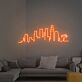 Stadt Skyline mit Palmen LED-Neonschild für Wohnzimmer Büro