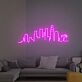 Stadt Skyline mit Palmen LED-Neonschild für Wohnzimmer Büro
