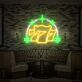 777 LED-Neonschild mit Sternen für Bar und Spielzimmer