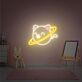 Katze mit Saturnring LED-Neonschild Kinderzimmer Wohnzimmer