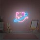 Katze mit Saturnring LED-Neonschild Kinderzimmer Wohnzimmer