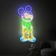 Cartoon Maus mit Sonnenbrille LED-Neonschild Wohnzimmer Gamingzimmer