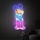 Cartoon Maus mit Sonnenbrille LED-Neonschild Wohnzimmer Gamingzimmer