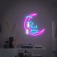 Halbmond mit Gesicht und Träne LED-Neonschild Wohnzimmer Schlafzimmer