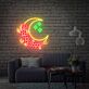 Brighten Your Nights and Celebrate in Style: Moon Flower Star Neon Sign Handmade Art Neon Light White Vibes for Wall Decor, Perfect for Bars, Weddings, and Trendy Home Settings