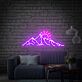 Berglandschaft mit Sonne LED-Neonschild für Wohnzimmer oder Café