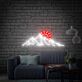 Berglandschaft mit Sonne LED-Neonschild für Wohnzimmer oder Café