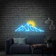 Berglandschaft mit Sonne LED-Neonschild für Wohnzimmer oder Café