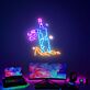 Schwert im Felsen LED-Neonschild für Gaming Zimmer und Wohnzimmer