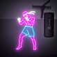 Muay Thai Kämpfer LED-Neonschild für Fitnessstudio Kampfsporthalle