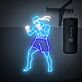 Muay Thai Kämpfer LED-Neonschild für Fitnessstudio Kampfsporthalle