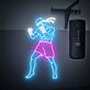 Muay Thai Kämpfer LED-Neonschild für Fitnessstudio Kampfsporthalle