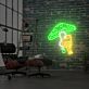 Frosch unter Fliegenpilz LED-Neonschild Wohnzimmer Kinderzimmer