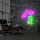 Frosch unter Fliegenpilz LED-Neonschild Wohnzimmer Kinderzimmer