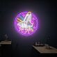 Space Shuttle mit Sternen LED-Neonschild für Wohnzimmer oder Büro