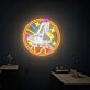 Space Shuttle mit Sternen LED-Neonschild für Wohnzimmer oder Büro