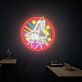 Space Shuttle mit Sternen LED-Neonschild für Wohnzimmer oder Büro