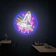 Space Shuttle mit Sternen LED-Neonschild für Wohnzimmer oder Büro