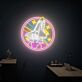 Space Shuttle mit Sternen LED-Neonschild für Wohnzimmer oder Büro