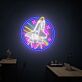 Space Shuttle mit Sternen LED-Neonschild Wohnzimmer Büro