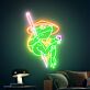 Frosch mit Strohhut und Getränk LED-Neonschild Wohnzimmer Bar