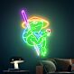 Brighten Up Your Space: Ninja Frog Neon Sign Samurai Sword Neon Sign Perfect for Game Rooms, Bars, and Teen Bedrooms