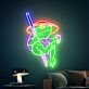 Brighten Up Your Space: Ninja Frog Neon Sign Samurai Sword Neon Sign Perfect for Game Rooms, Bars, and Teen Bedrooms