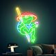 Brighten Up Your Space: Ninja Frog Neon Sign Samurai Sword Neon Sign Perfect for Game Rooms, Bars, and Teen Bedrooms