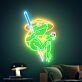 Brighten Up Your Space: Ninja Frog Neon Sign Samurai Sword Neon Sign Perfect for Game Rooms, Bars, and Teen Bedrooms