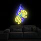Hand die ein Auge hält LED-Neonschild Wohnzimmer Lounge