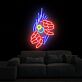 Hand die ein Auge hält LED-Neonschild Wohnzimmer Lounge