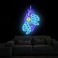 Hand die ein Auge hält LED-Neonschild Wohnzimmer Lounge