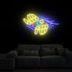 Hand die ein Auge hält LED-Neonschild Wohnzimmer Lounge