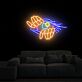Hand die ein Auge hält LED-Neonschild Wohnzimmer Lounge