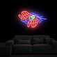 Hand die ein Auge hält LED-Neonschild Wohnzimmer Lounge