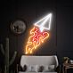 Papierflugzeug mit Flammen LED-Neonschild Wohnzimmer Büro
